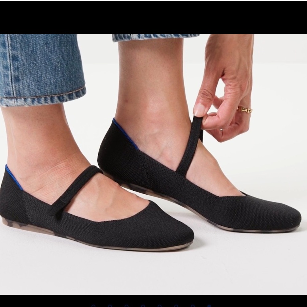 NEW Rothy’s The Square Toe Mary Jane in Black Size 9